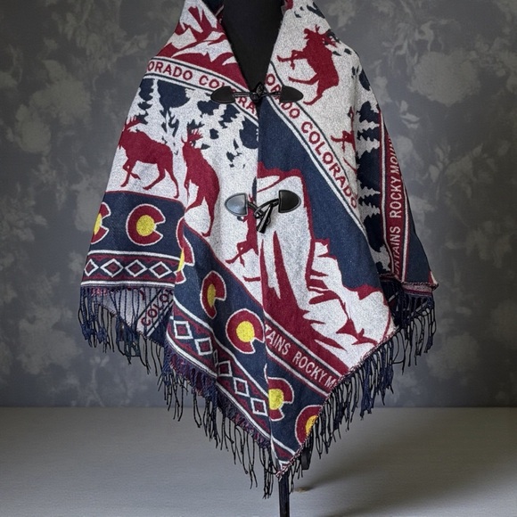 Robin Ruth Sweaters - ROCKY MOUNTAINS COLORADO CONVERTED BLANKET SHAWL